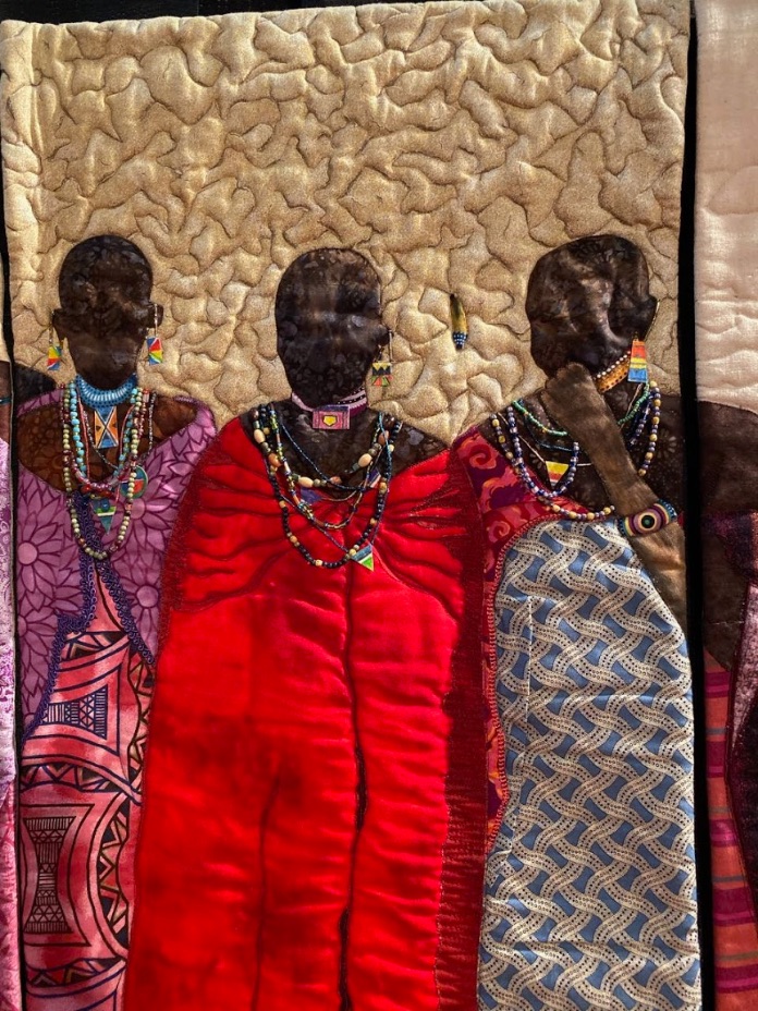 "Maasai Women Of Kenya" by Ann Brakob with Elsie Dentes, Neani Mee, Joan Watkins, and Carol Yonetz - Panel 3